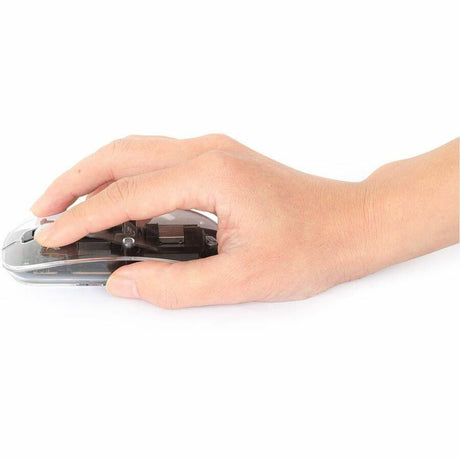 Manhattan Mouse - Radio Frequency - USB Type A - Optical - 4 Button(s) - Black, Clear
