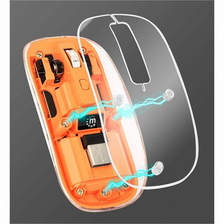 Manhattan Mouse - Radio Frequency - USB Type A - Optical - 4 Button(s) - Orange
