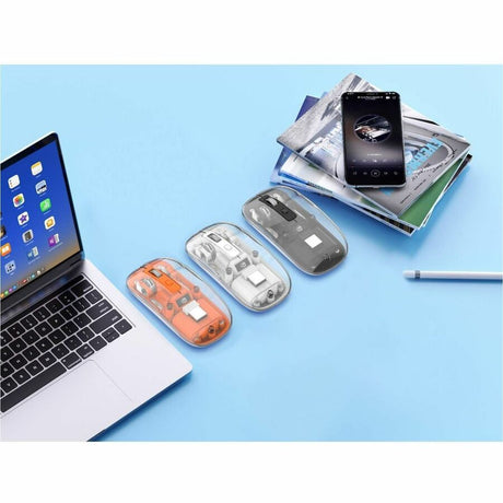 Manhattan Mouse - Radio Frequency - USB Type A - Optical - 4 Button(s) - Orange