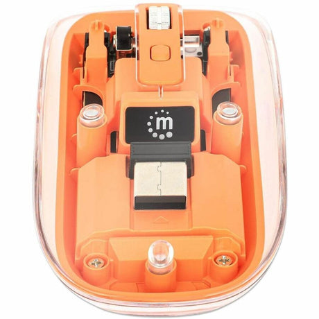 Manhattan Mouse - Radio Frequency - USB Type A - Optical - 4 Button(s) - Orange