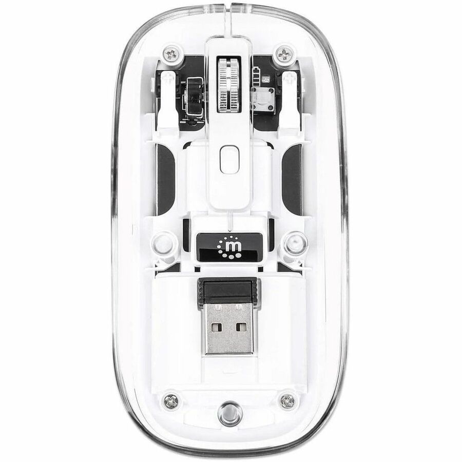 Manhattan Mouse - Radio Frequency - USB Type A - Optical - 4 Button(s) - White