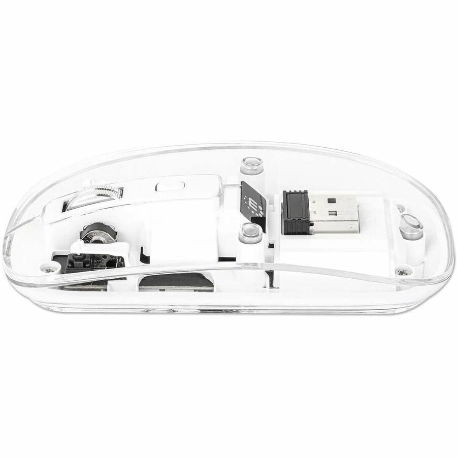 Manhattan Mouse - Radio Frequency - USB Type A - Optical - 4 Button(s) - White