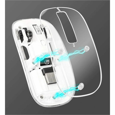 Manhattan Mouse - Radio Frequency - USB Type A - Optical - 4 Button(s) - White