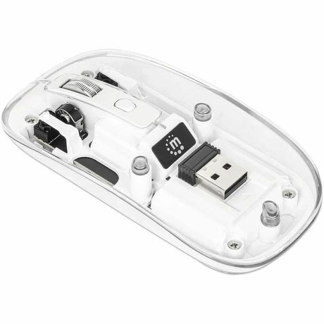 Manhattan Mouse - Radio Frequency - USB Type A - Optical - 4 Button(s) - White
