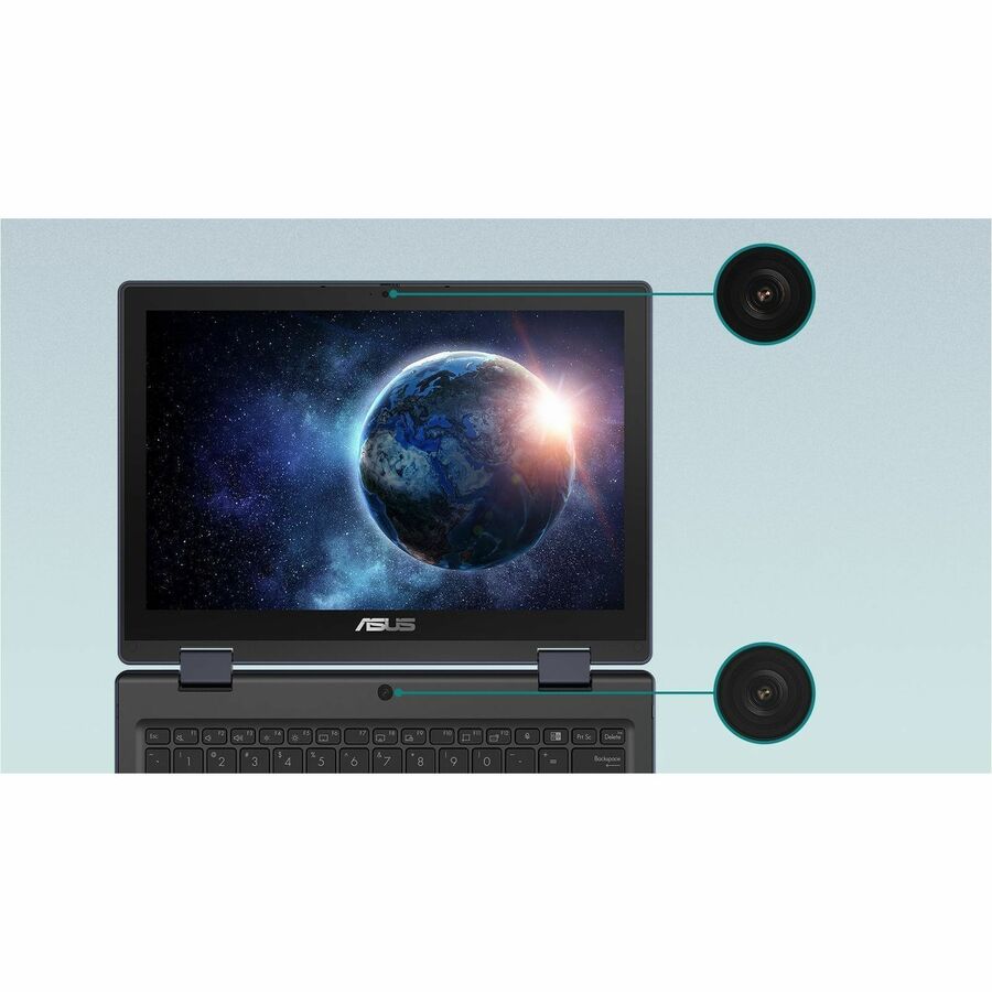 Asus BR1204F BR1204FPS81FXA-3Y 31 cm (12.2") Touchscreen Rugged Convertible 2 in 1 Notebook - Intel Celeron N200 - 8 GB - 128 GB SSD