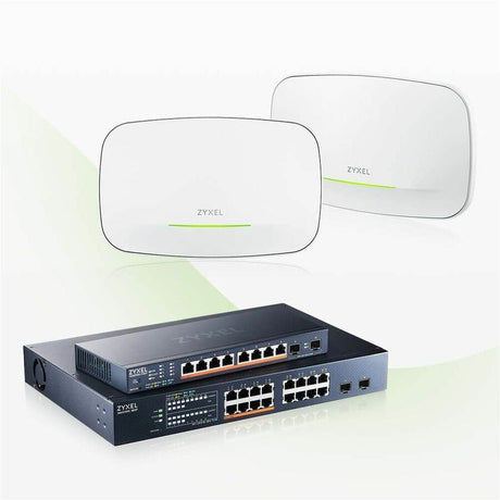 ZYXEL WBE530 Tri Band Wi-Fi 7 IEEE 802.11 a/b/g/n/ac/ax/be 11 Gbit/s Wireless Access Point - White