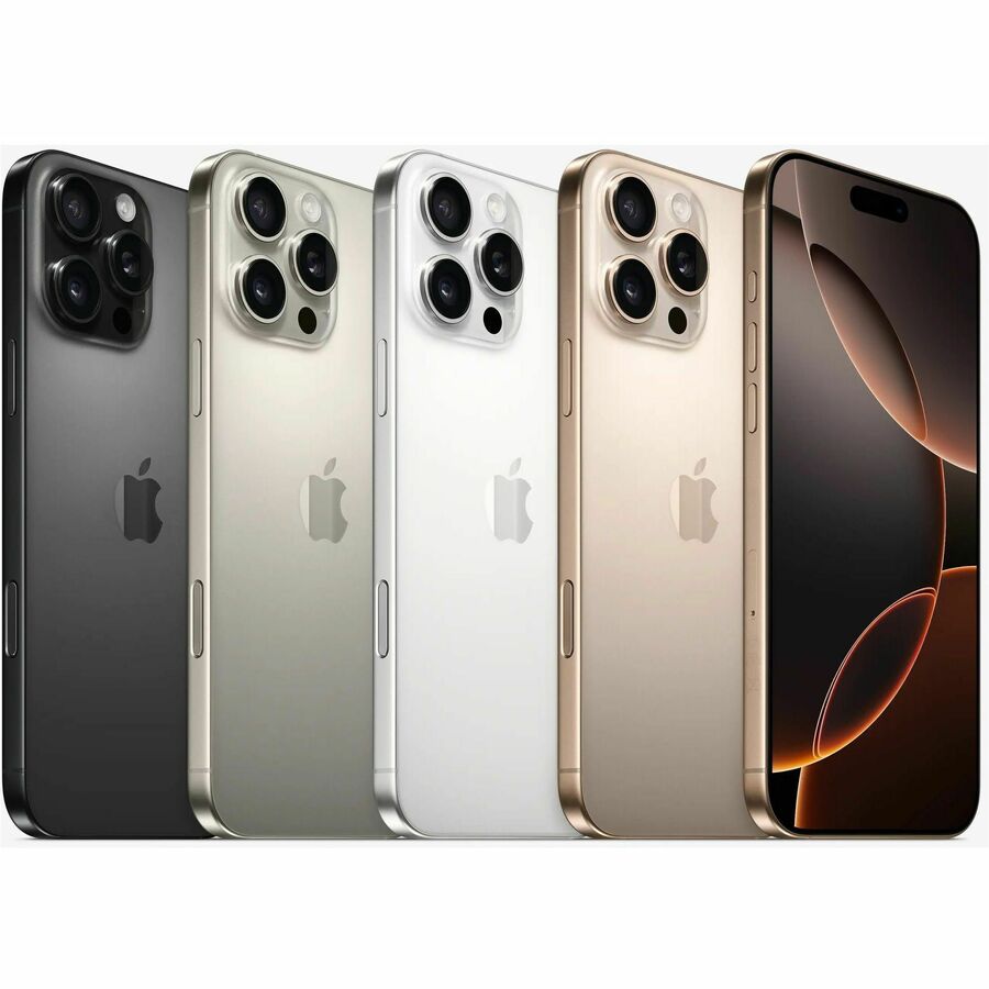 Apple iPhone 16 Pro 1 TB Smartphone - 16 cm (6.3") OLED 2622 x 1206 - A18 ProHexa-core (6 Core) - iOS 18 - 5G - Desert Titanium