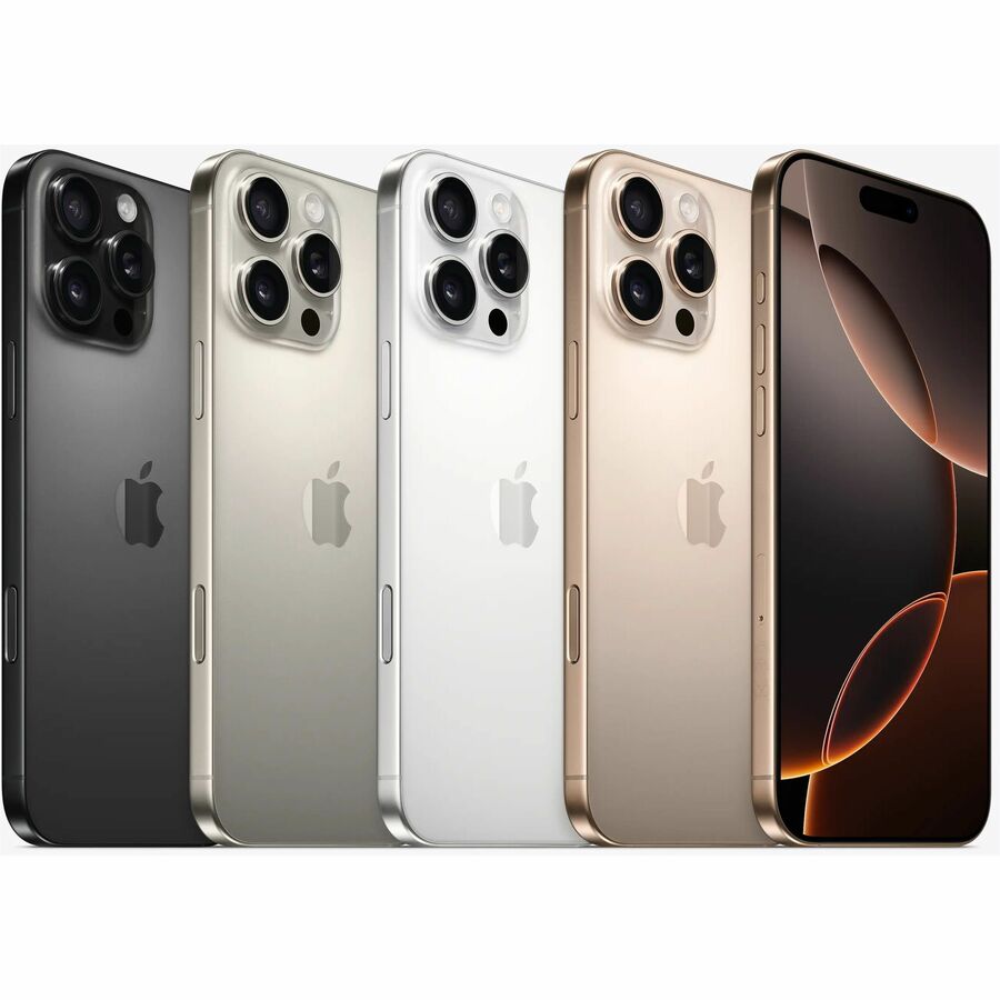Apple iPhone 16 Pro 1 TB Smartphone - 16 cm (6.3") OLED 2622 x 1206 - A18 ProHexa-core (6 Core) - iOS 18 - 5G - Black Titanium