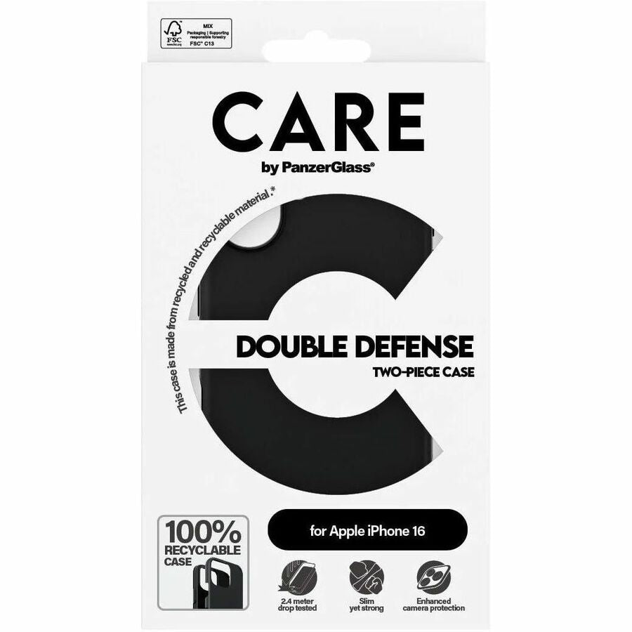 CARE Case for Apple iPhone 16 Smartphone - Black