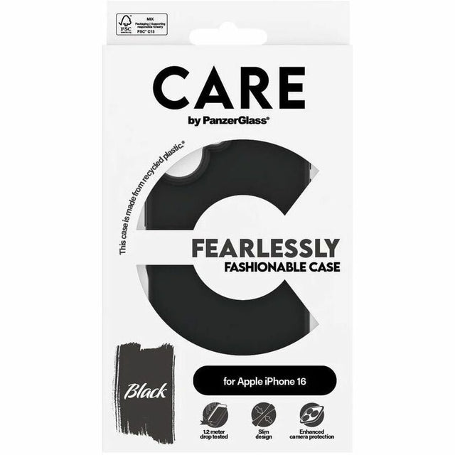 CARE Fashionable Case for Apple iPhone 16 Smartphone - Black