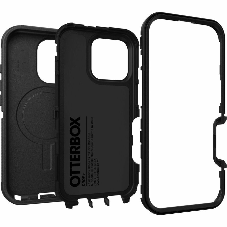 OtterBox Defender Case for Apple iPhone 16 Pro Smartphone - Textured - Black - Retail - 1