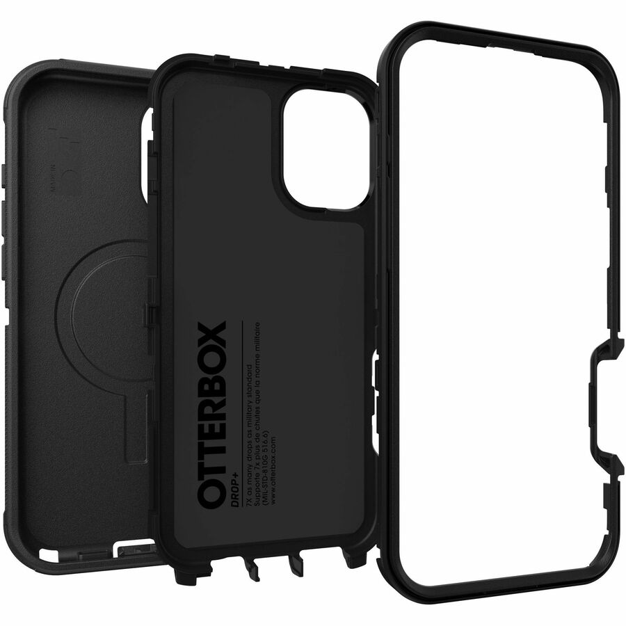 OtterBox Defender Case for Apple iPhone 16 Plus Smartphone - Textured - Black - Retail - 1