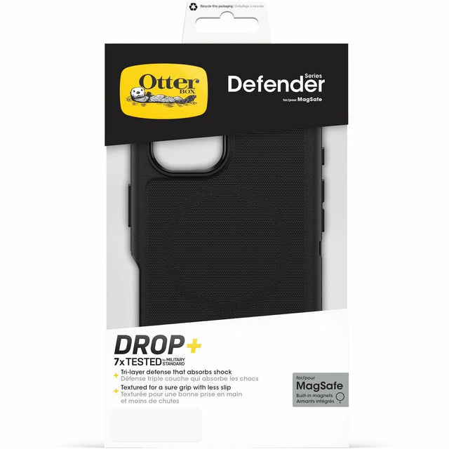 OtterBox Defender Case for Apple iPhone 16 Plus Smartphone - Textured - Black - Retail - 1