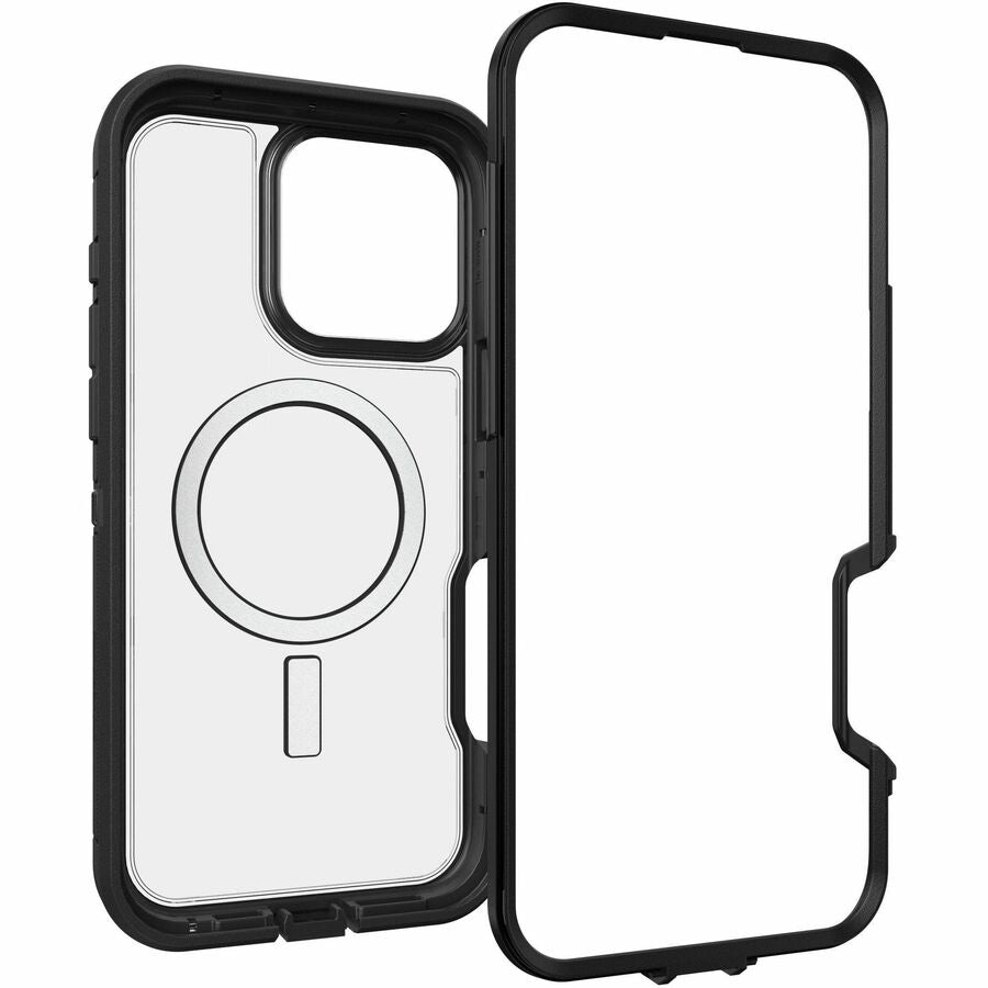 OtterBox Defender Series XT Rugged Case for Apple iPhone 16 Pro Max Smartphone - Dark Side (Clear/Black) - Retail - 1