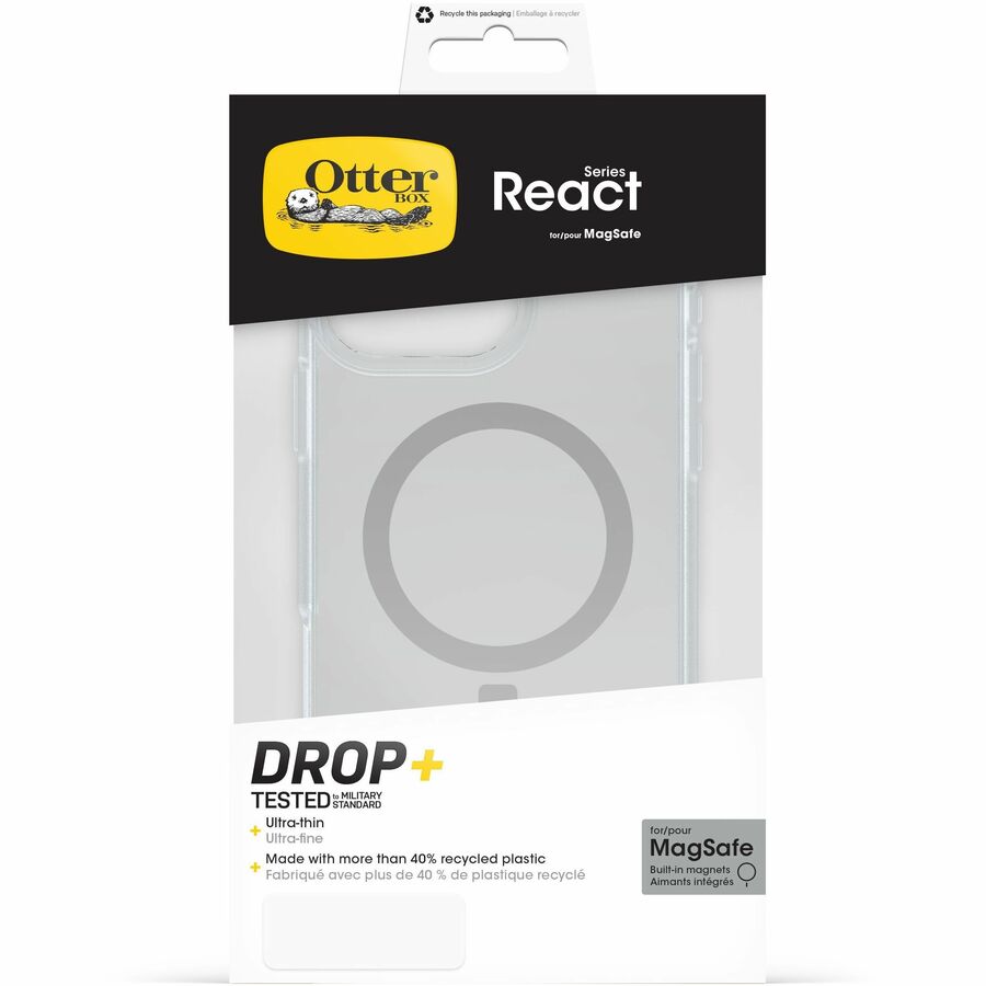 OtterBox React Case for Apple iPhone 16 Pro Max Smartphone - Clear - Retail - 1