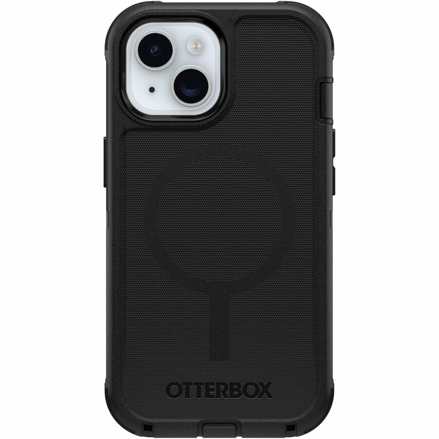 OtterBox Defender Case for Apple iPhone 15, iPhone 14, iPhone 13 Smartphone - Texture Grip - Black
