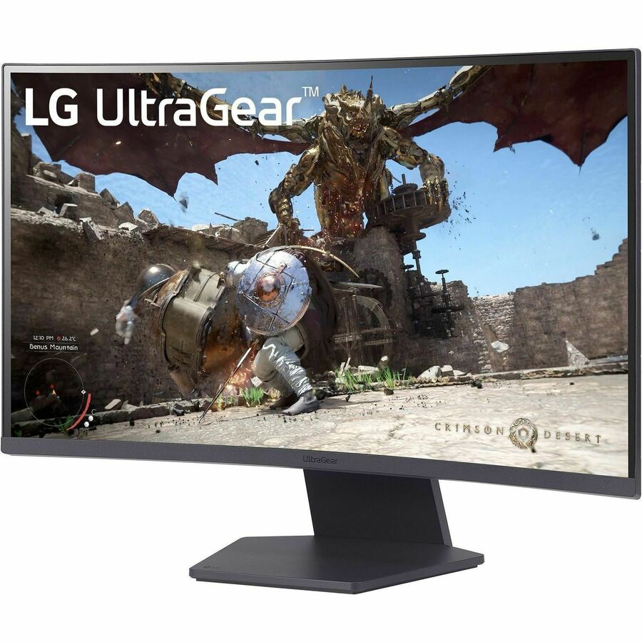 LG UltraGear 27GS60QC-B 27" Class WQHD Curved Screen Gaming LED Monitor - 16:9 - Dark Grey, Purple