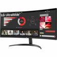 LG Ultrawide 34WR50QK-B 34" Class UWQHD Curved Screen LCD Monitor - 21:9 - Black