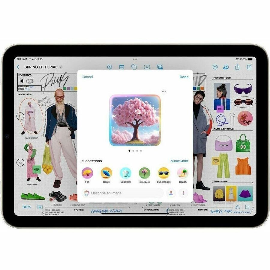 Apple iPad mini (2024) A2993 Tablet - 21.1 cm (8.3") - Apple A17 Pro (3 nm) Hexa-core - 8 GB - 512 GB Storage - Starlight