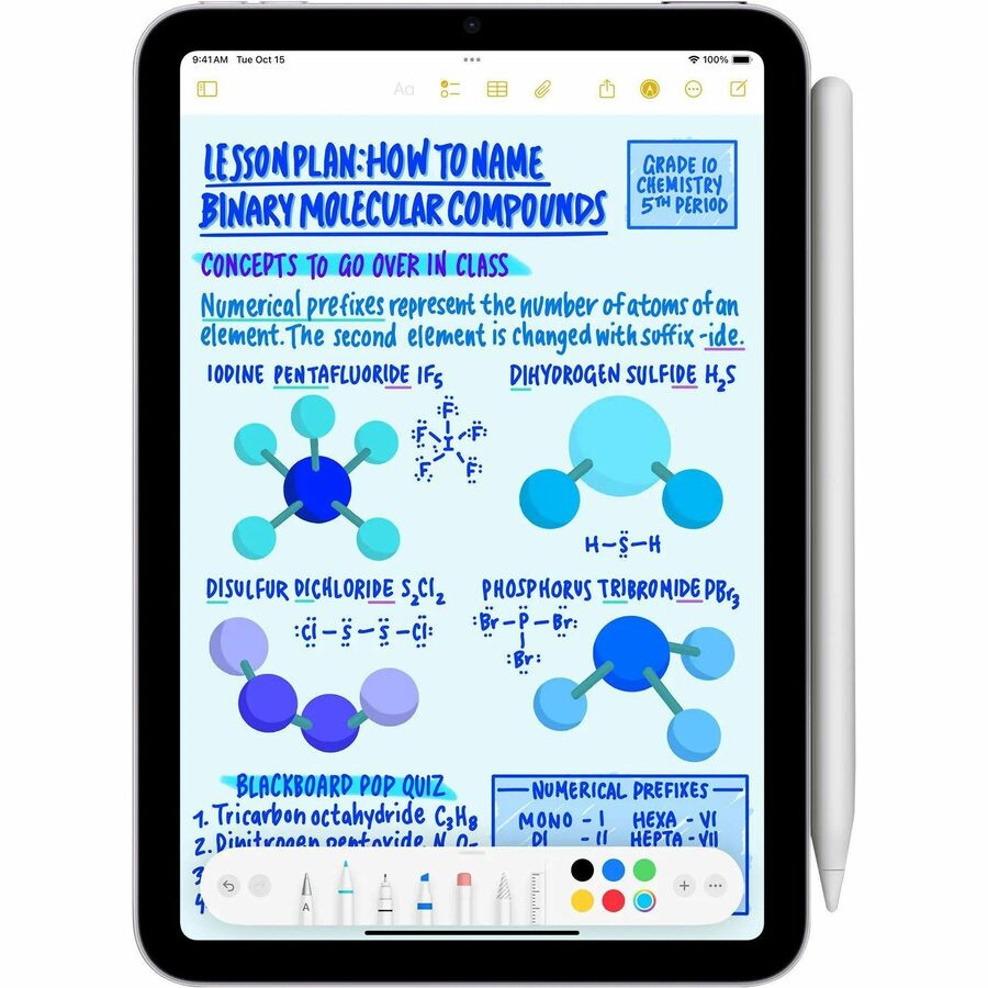 Apple iPad mini (2024) A2995 Tablet - 21.1 cm (8.3") - Apple A17 Pro (3 nm) Hexa-core - 8 GB - 512 GB Storage - 5G - Purple