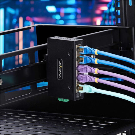 StarTech.com 5-Port Unmanaged Industrial Network Switch, 10/100/1000 Ethernet, DIN Rail/Wall-Mount, IP30 Rated, -40F-167F, 9~60V DC, TAA