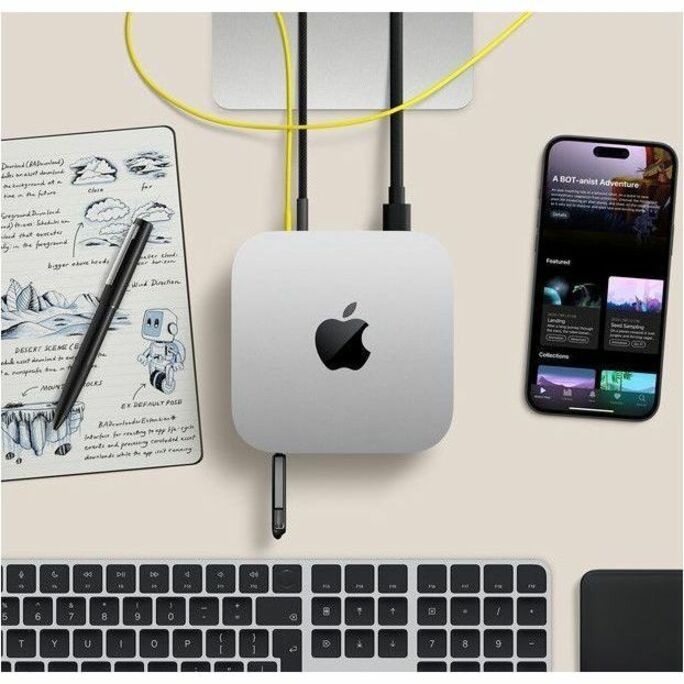 Apple Mac mini MU9D3B/A Desktop Computer - Apple M4 - 16 GB - 256 GB SSD - Mini PC - Silver