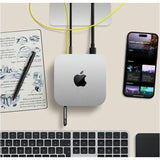 Apple Mac mini MU9D3B/A Desktop Computer - Apple M4 - 16 GB - 256 GB SSD - Mini PC - Silver