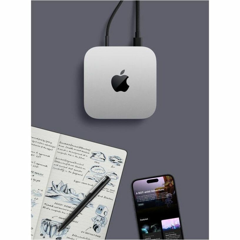Apple Mac mini MU9D3B/A Desktop Computer - Apple M4 - 16 GB - 256 GB SSD - Mini PC - Silver