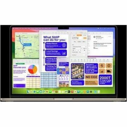 Apple MacBook Air MC7W4B/A 34.5 cm (13.6") Notebook - Apple M2 - 16 GB - 256 GB SSD - English (UK) Keyboard - Starlight