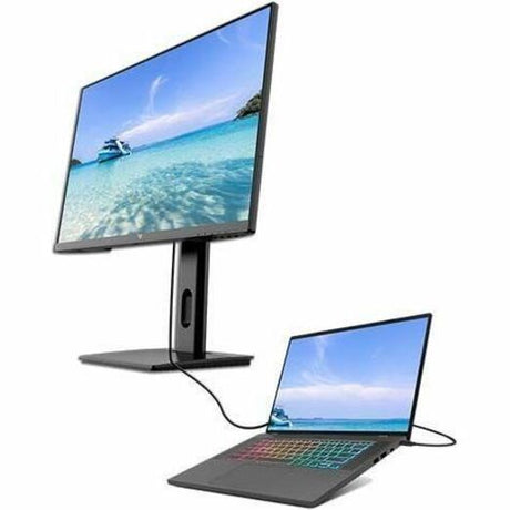 V7 27" 2K QHD 2560x1440 Height Adjustable IPS LED Monitor - 16:9 - 27-inch Viewable - In-Plane Switching (IPS) - LED Backlight - 2560 x 1440p - 16.7 Million Colors - FreeSync - 300 Nit Typical - 5 ms - 100 Hz Refresh Rate - HDMI - DisplayPort - USB-C - US