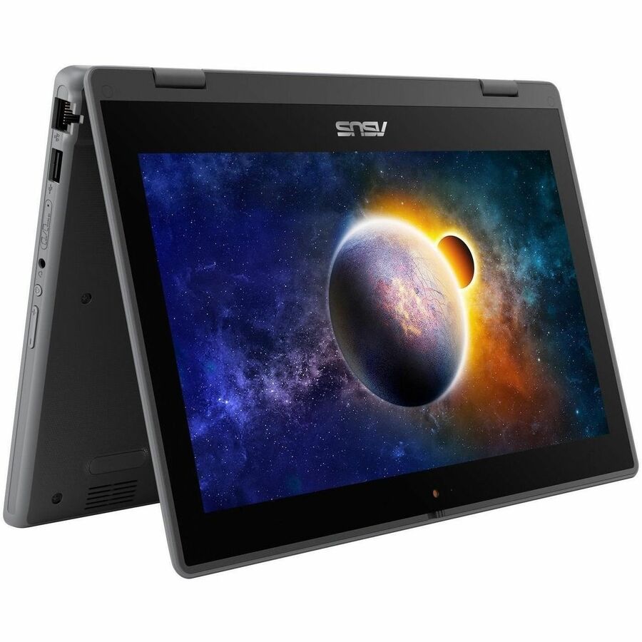 Asus BR1100F BR1100F-C41XA-3Y 29.5 cm (11.6") Touchscreen Rugged Convertible 2 in 1 Notebook - HD - Intel Celeron N4500 - 4 GB - 128 GB Flash Memory - Dark Grey