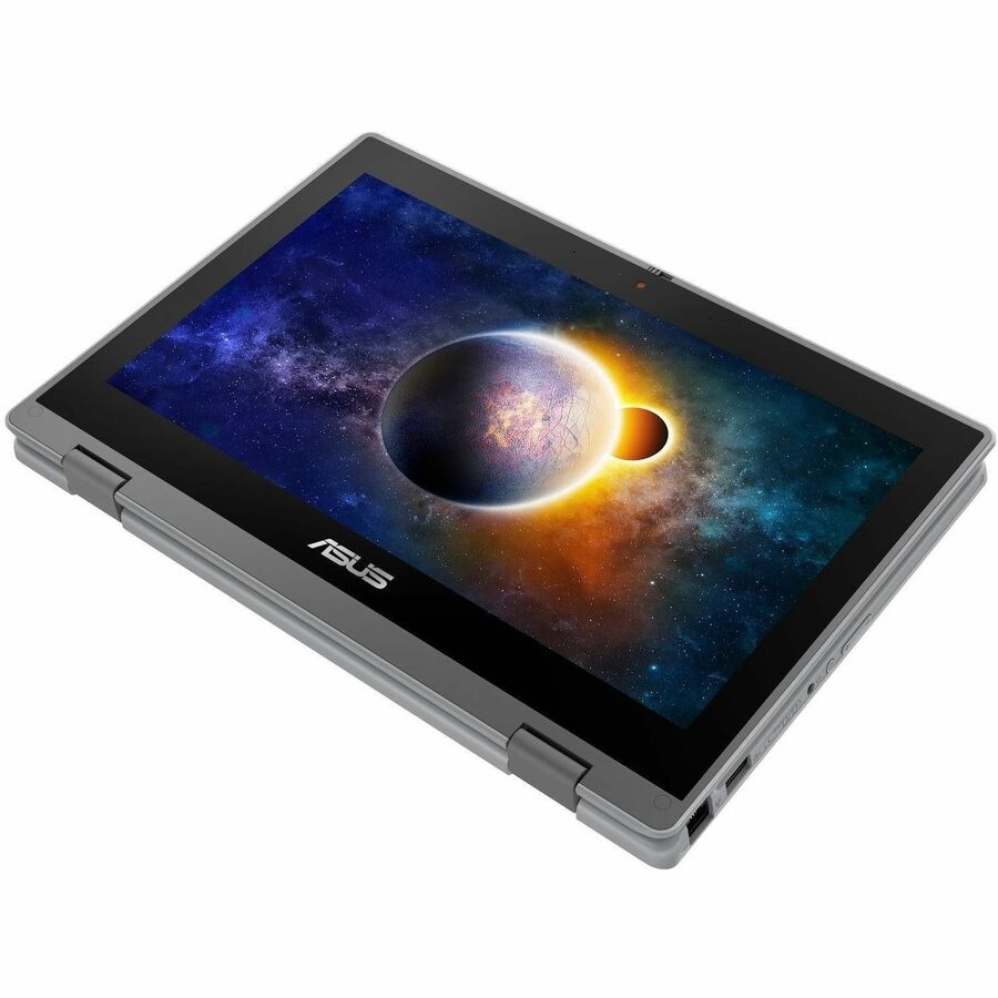 Asus BR1100F BR1100F-C41XA-3Y 29.5 cm (11.6") Touchscreen Rugged Convertible 2 in 1 Notebook - HD - Intel Celeron N4500 - 4 GB - 128 GB Flash Memory - Dark Grey