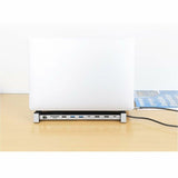 Manhattan USB 3.2 (Gen 1) Type C Docking Station for Tablet, Smartphone, Monitor, Notebook - Charging Capability - Memory Card Reader - SD - Silver - Portable