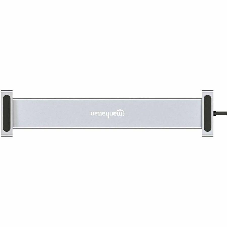 Manhattan USB 3.2 (Gen 1) Type C Docking Station for Tablet, Smartphone, Monitor, Notebook - Charging Capability - Memory Card Reader - SD - Silver - Portable
