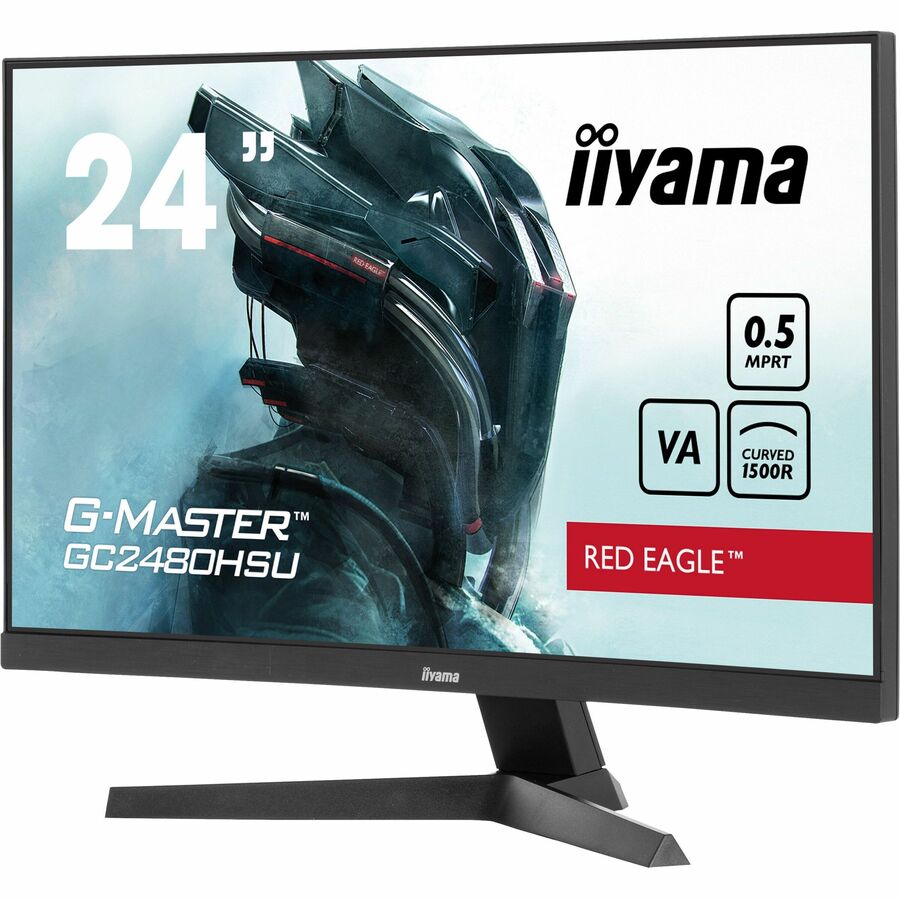 iiyama G-MASTER GC2480HSU-B1 24" Class Full HD Curved Screen LCD Monitor - 16:9 - Matte Black