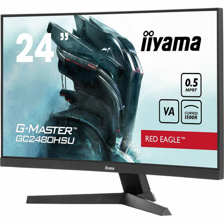 iiyama G-MASTER GC2480HSU-B1 24" Class Full HD Curved Screen LCD Monitor - 16:9 - Matte Black