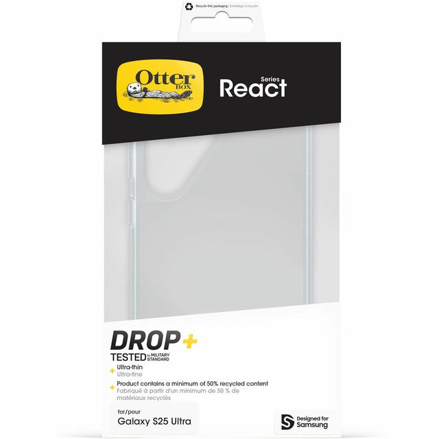 OtterBox React Case for Samsung Galaxy S25 Ultra Smartphone - Clear - Retail - 1