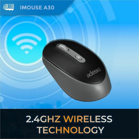Adesso iMouse A30B Mouse - Radio Frequency - USB Type A - Optical - Black