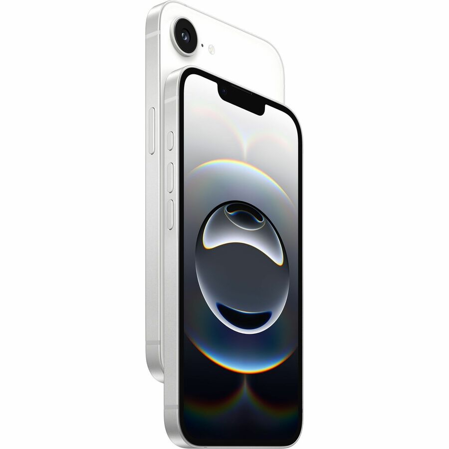 Apple iPhone 16e 256 GB Smartphone - 15.5 cm (6.1") OLED HDR10+ 2532 x 1170 - Hexa-core (A18Dual-core (2 Core) 4.04 GHz + A18 Quad-core (4 Core) 2.20 GHz - 8 GB RAM - iOS 18 - 5G - White