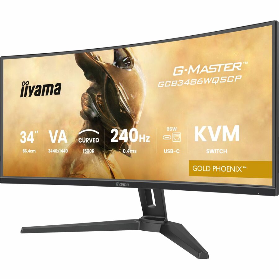 iiyama Gold Phoenix G-MASTER GCB3486WQSCP-B1 34" Class UWQHD Curved Screen Gaming LED Monitor - 21:9 - Black