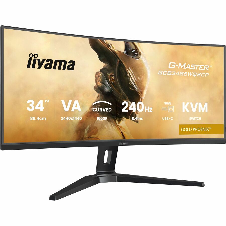 iiyama Gold Phoenix G-MASTER GCB3486WQSCP-B1 34" Class UWQHD Curved Screen Gaming LED Monitor - 21:9 - Black