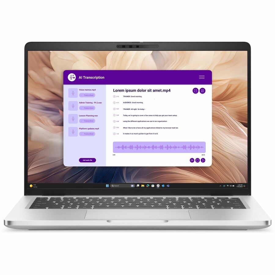 Dell Pro 14 Plus PB14250 35.6 cm (14") Clamshell Copilot+ PC Notebook - Full HD Plus - Intel Core Ultra 5 236V - vPro Technology - 16 GB - 512 GB SSD - Aluminium