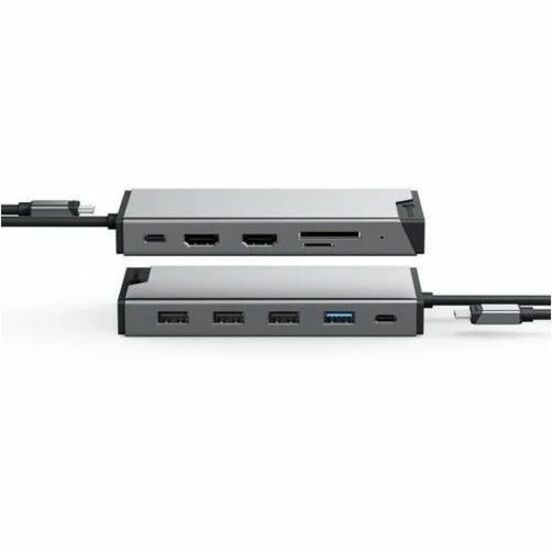 Alogic Mini Dock DV3 USB Type C Docking Station for Keyboard, Monitor, Notebook, Memory Card Reader, Smartphone, Mouse - Charging Capability - Memory Card Reader - SD - Space Gray - Portable
