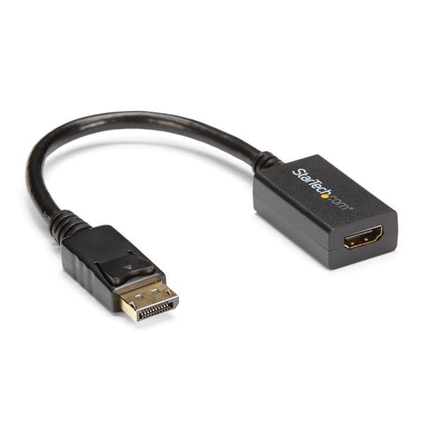 StarTech.com DisplayPort to HDMI Adapter - DP 1.2 to HDMI Video Converter 1080p - DP to HDMI Monitor/TV/Display Cable Adapter Dongle - Passive DP to HDMI Adapter - Latching DP Connector