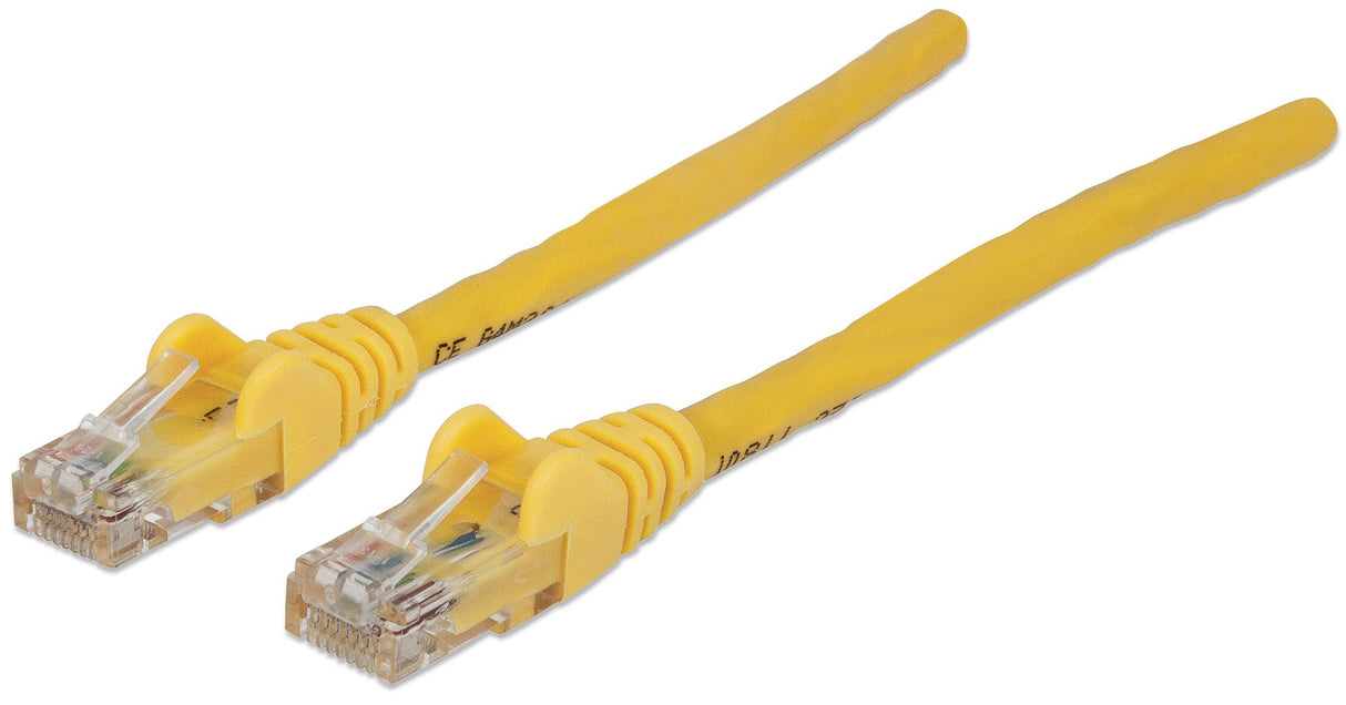 Intellinet Network Patch Cable, Cat6, 0.5m, Yellow, CCA, U/UTP, PVC, RJ45, Gold Plated Contacts, Snagless, Booted, Lifetime Warranty, Polybag