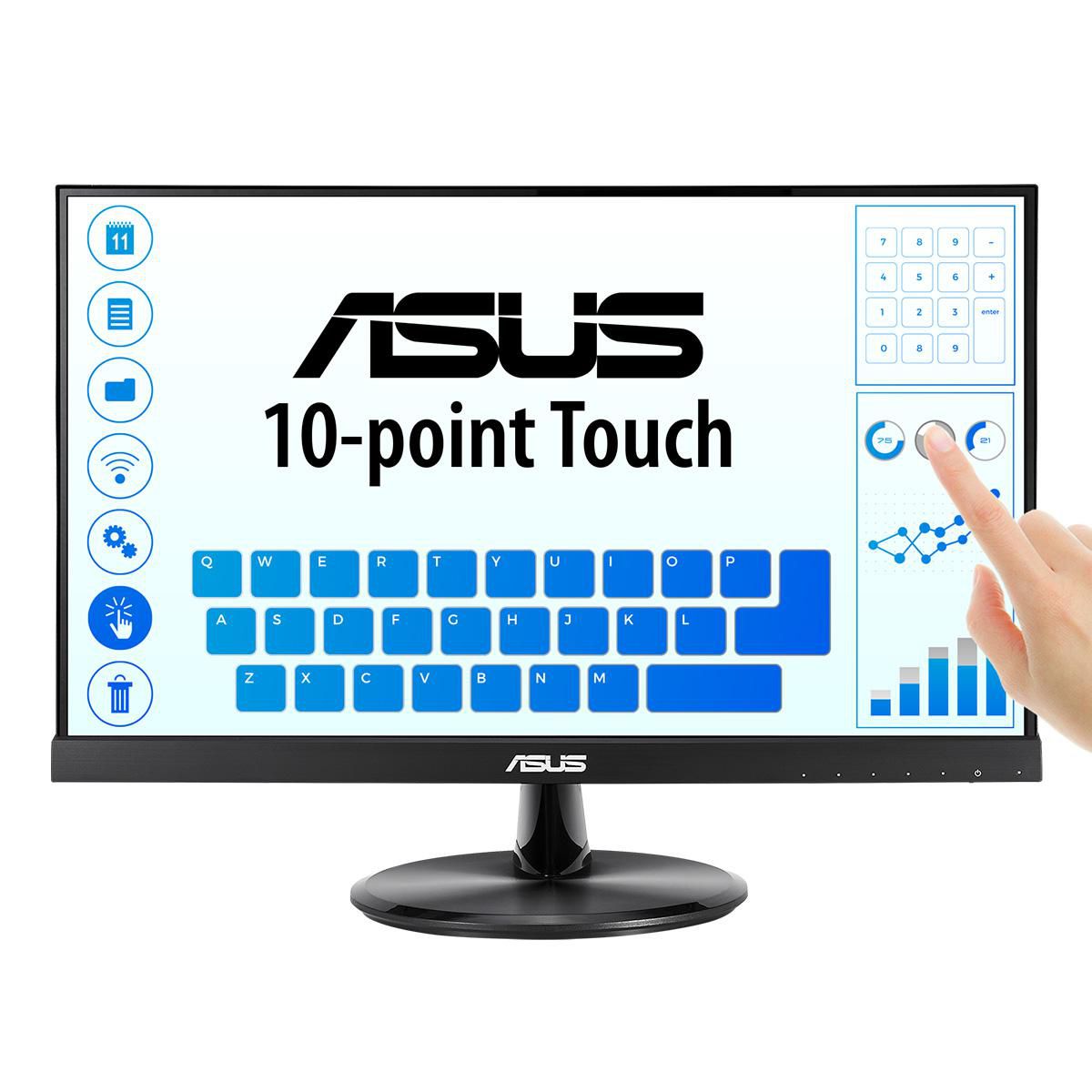 ASUS 21.5" Frameless IPS LED Touchscreen Monitor (VT229H) 1920 x 1080 5ms VGA HDMI Speakers VESA