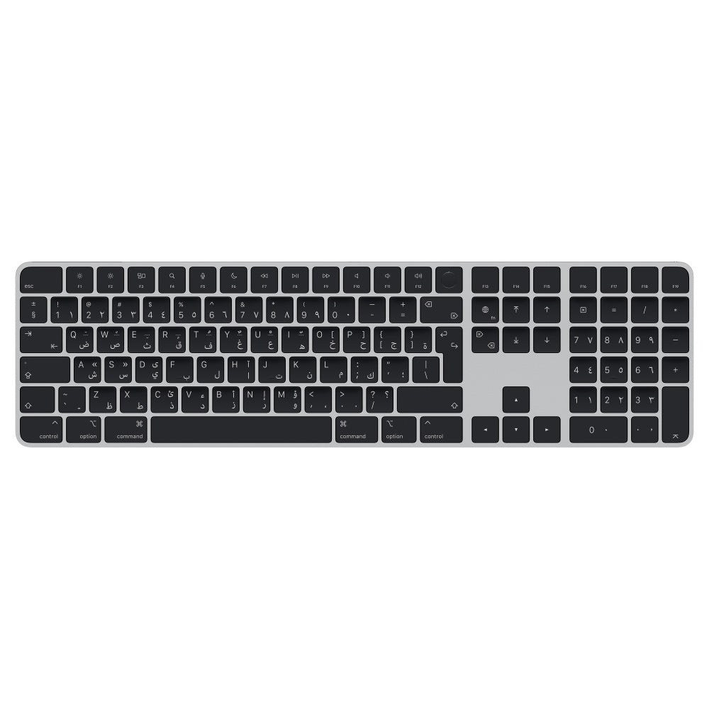 Apple Magic keyboard USB + Bluetooth QWERTY Arabic Silver, Black