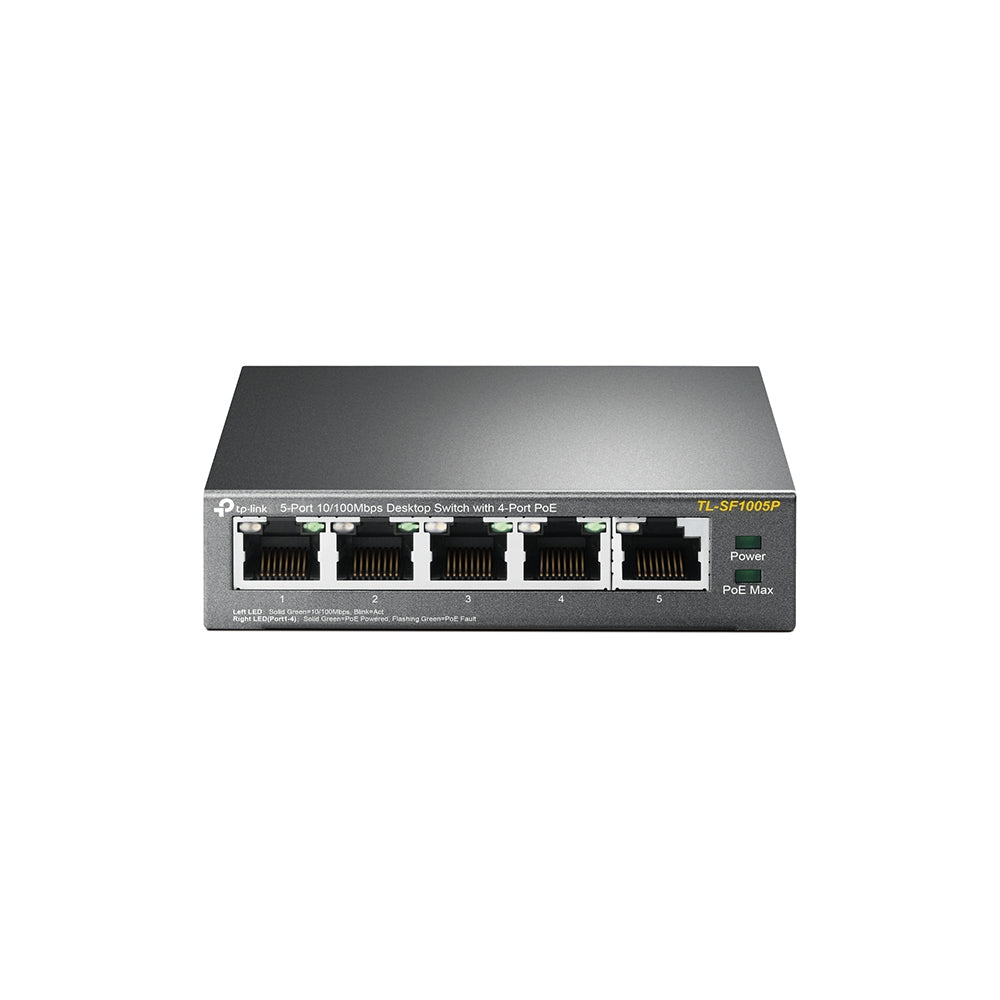 TP-Link TL-SF1005P network switch Unmanaged Fast Ethernet (10/100) Power over Ethernet (PoE) Black